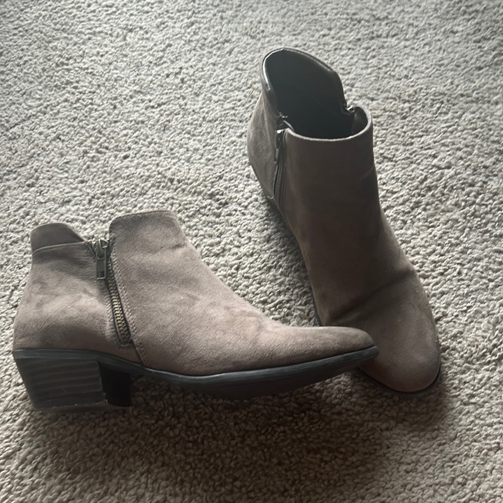 Tan booties